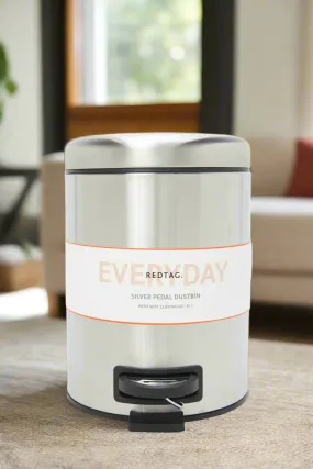 Silver Plain Pedal Bin (5Lt.)
