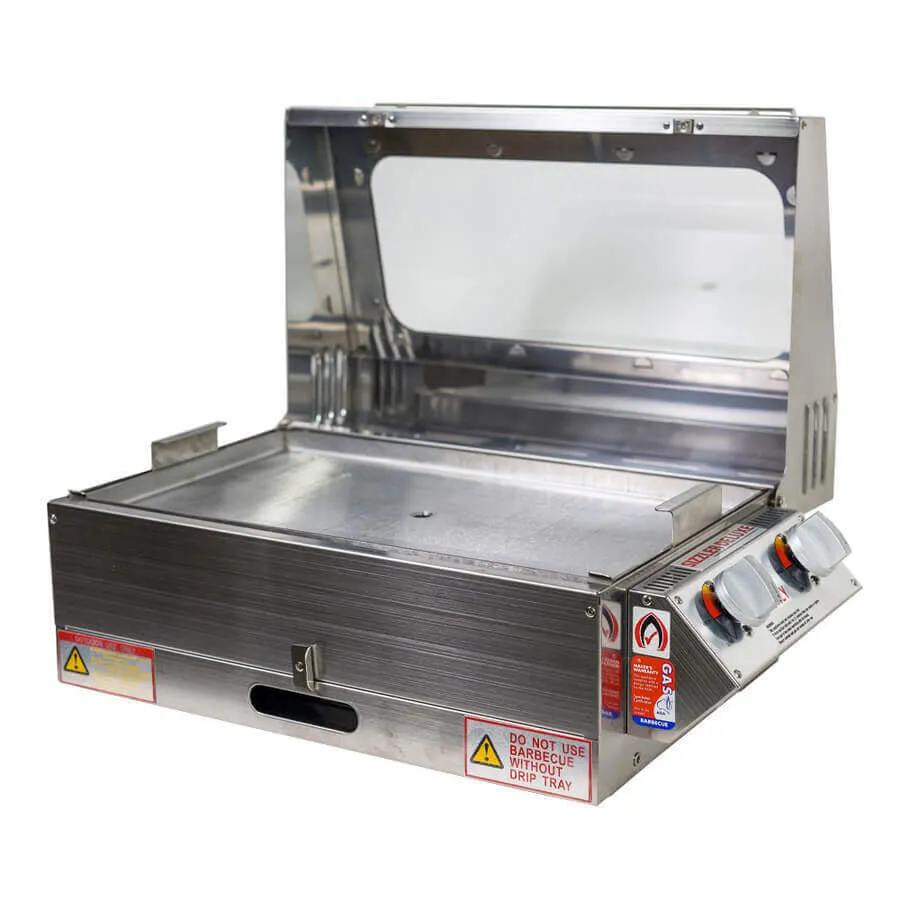 Stainless Steel Portable Gas BBQ Sizzler Deluxe 2 | Best Caravan BBQ