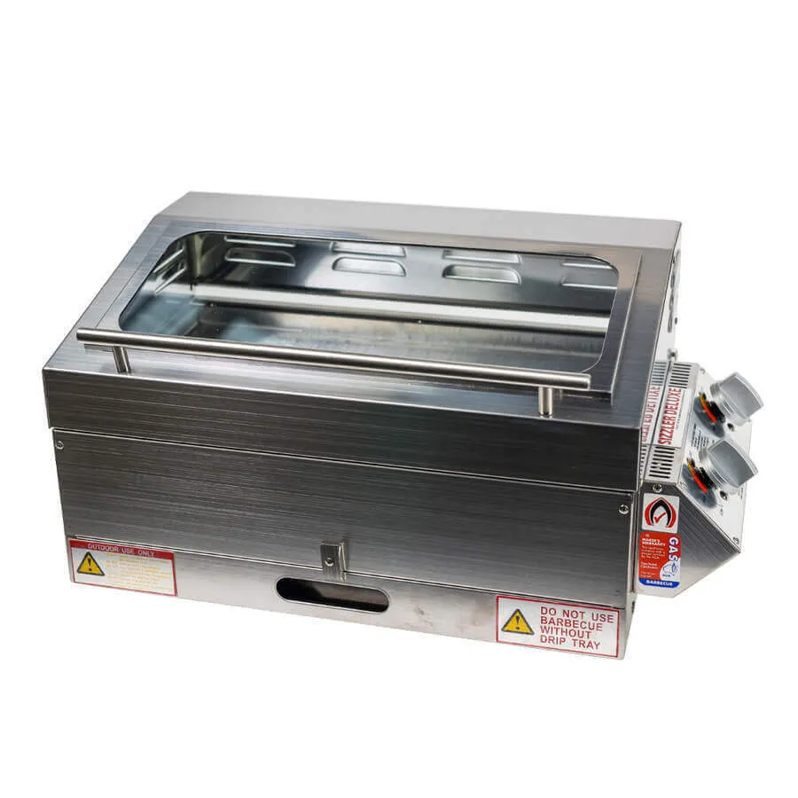 Stainless Steel Portable Gas BBQ Sizzler Deluxe 2 | Best Caravan BBQ