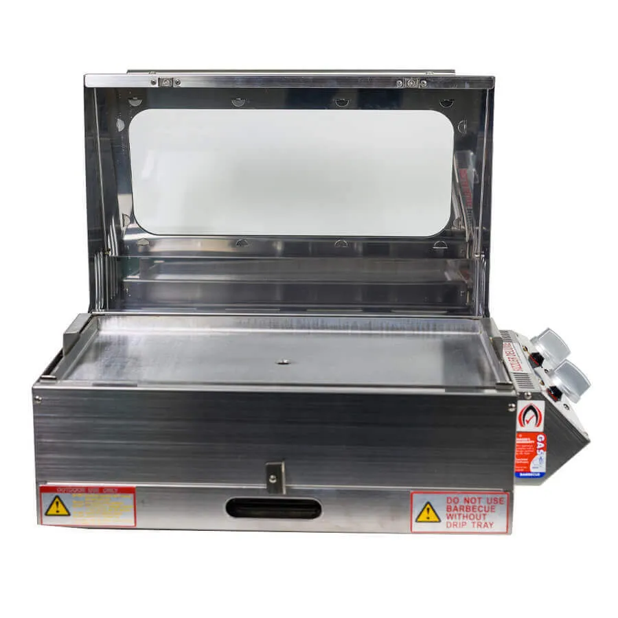 Stainless Steel Portable Gas BBQ Sizzler Deluxe 2 | Best Caravan BBQ