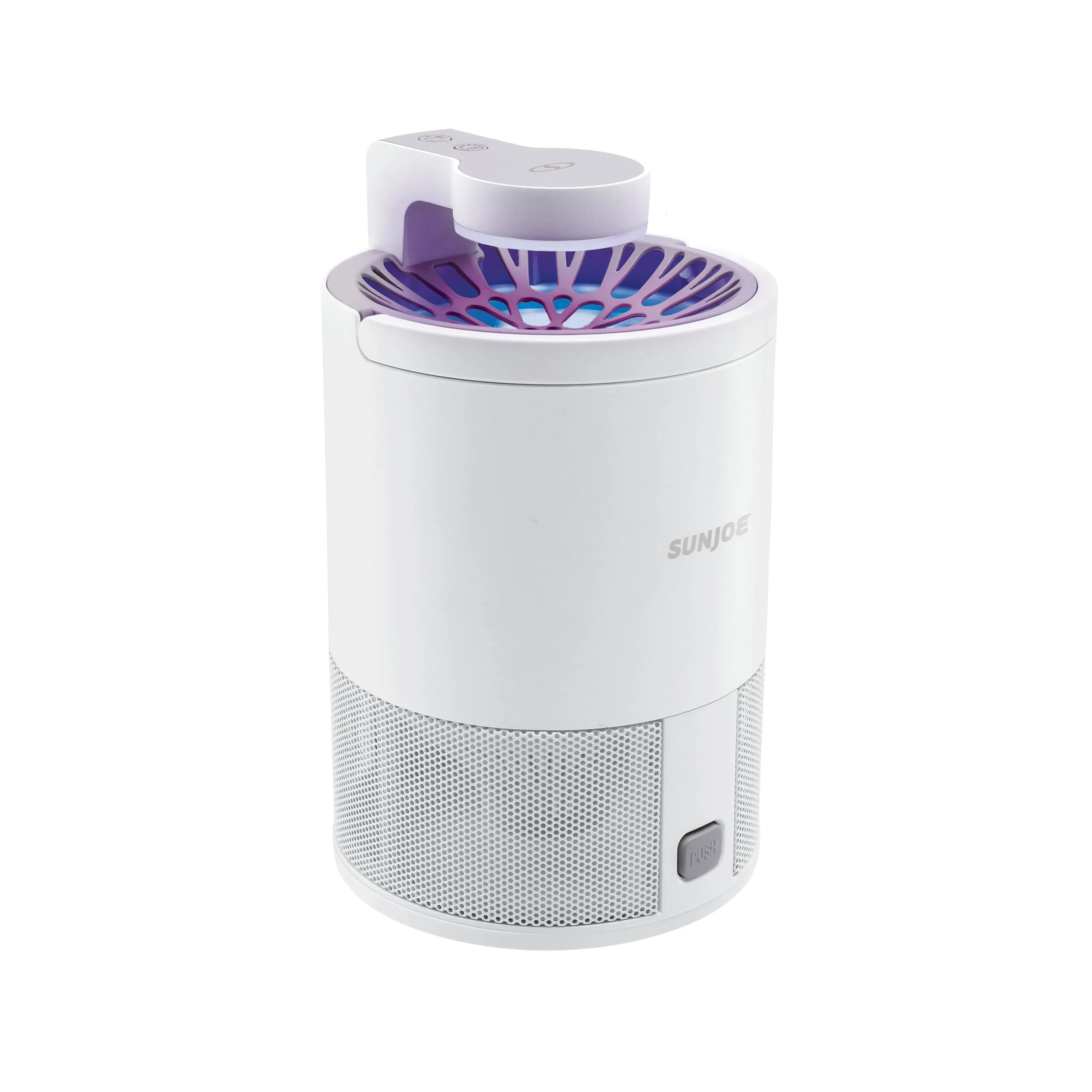 Sun Joe SJ-BZ15W-WHT UV Indoor Insect Trap | Non-Toxic UV Light | 10 Sticky Traps Included (White)