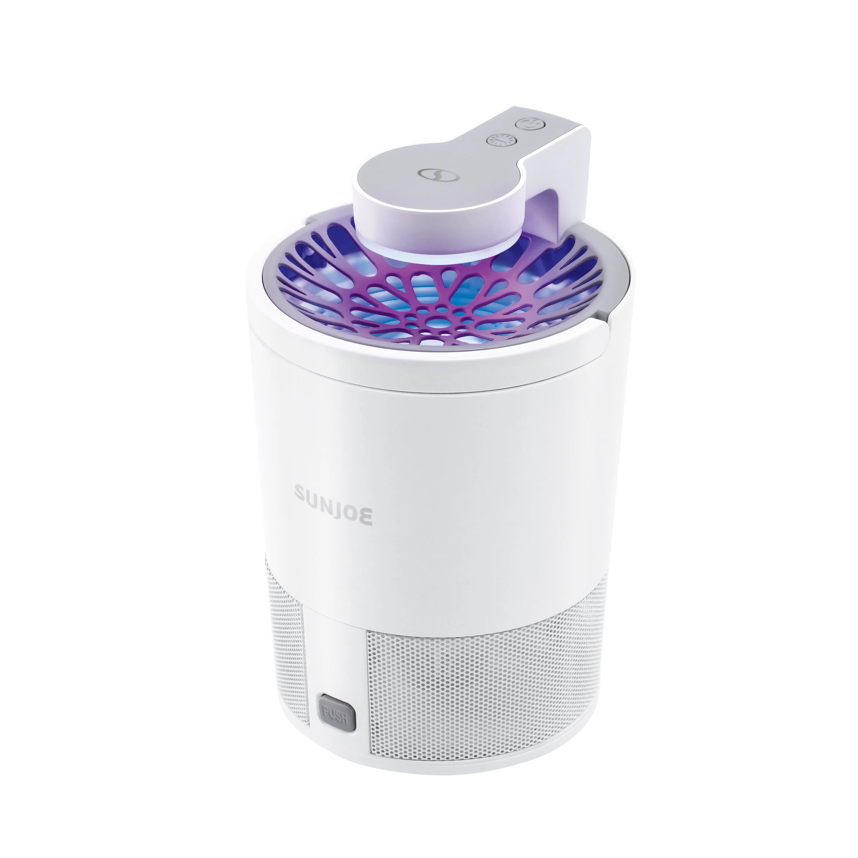Sun Joe SJ-BZ15W-WHT UV Indoor Insect Trap | Non-Toxic UV Light | 10 Sticky Traps Included (White)