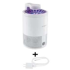 Sun Joe SJ-BZ15W-WHT UV Indoor Insect Trap | Non-Toxic UV Light | 10 Sticky Traps Included (White)