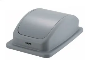 Swing Lid 23 Gallon Slender Trash Cans - Gray