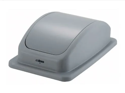 Swing Lid 23 Gallon Slender Trash Cans - Gray
