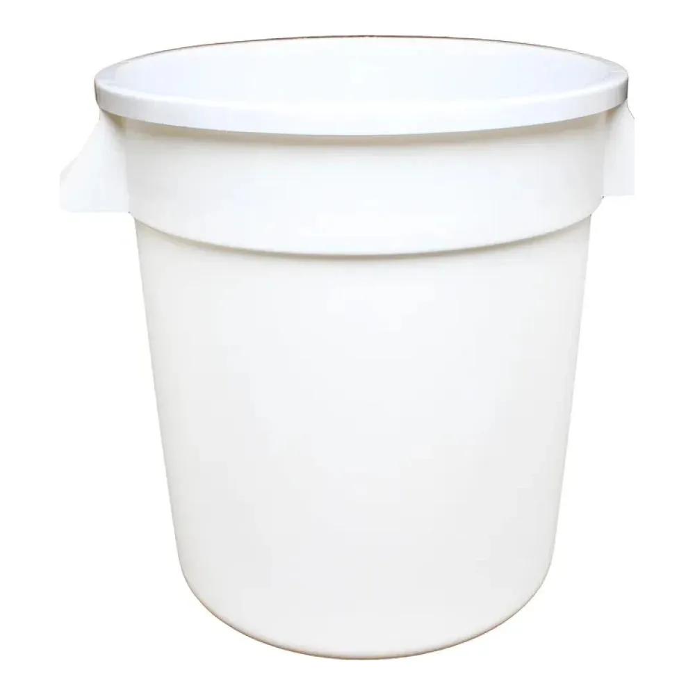 Thunder Group PLTC010W 10 Gallon Polyethylene Round Trash Can White