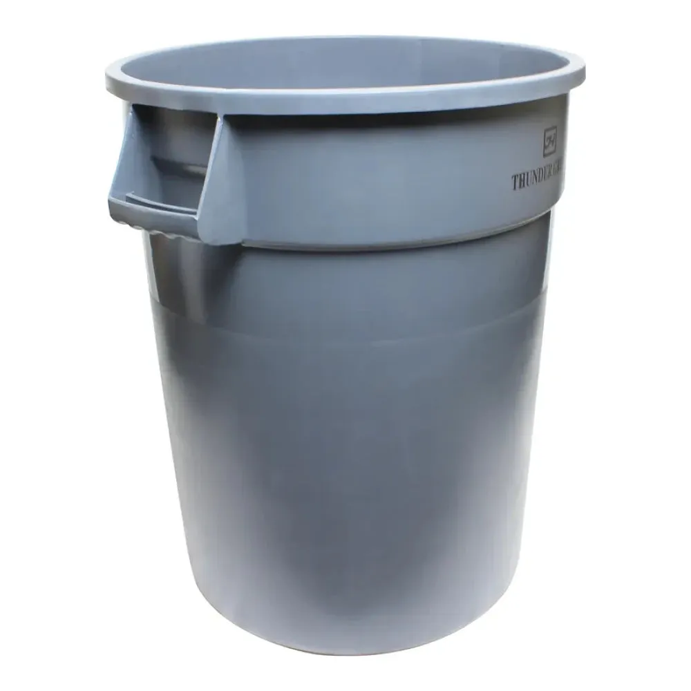 Thunder Group PLTC020G 20 Gallon Plastic Round Trash Can Gray