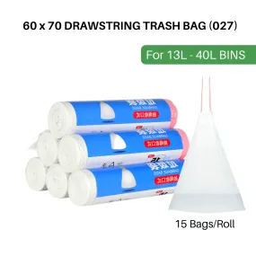Trash Bags Drawstring Thick 60 x 70