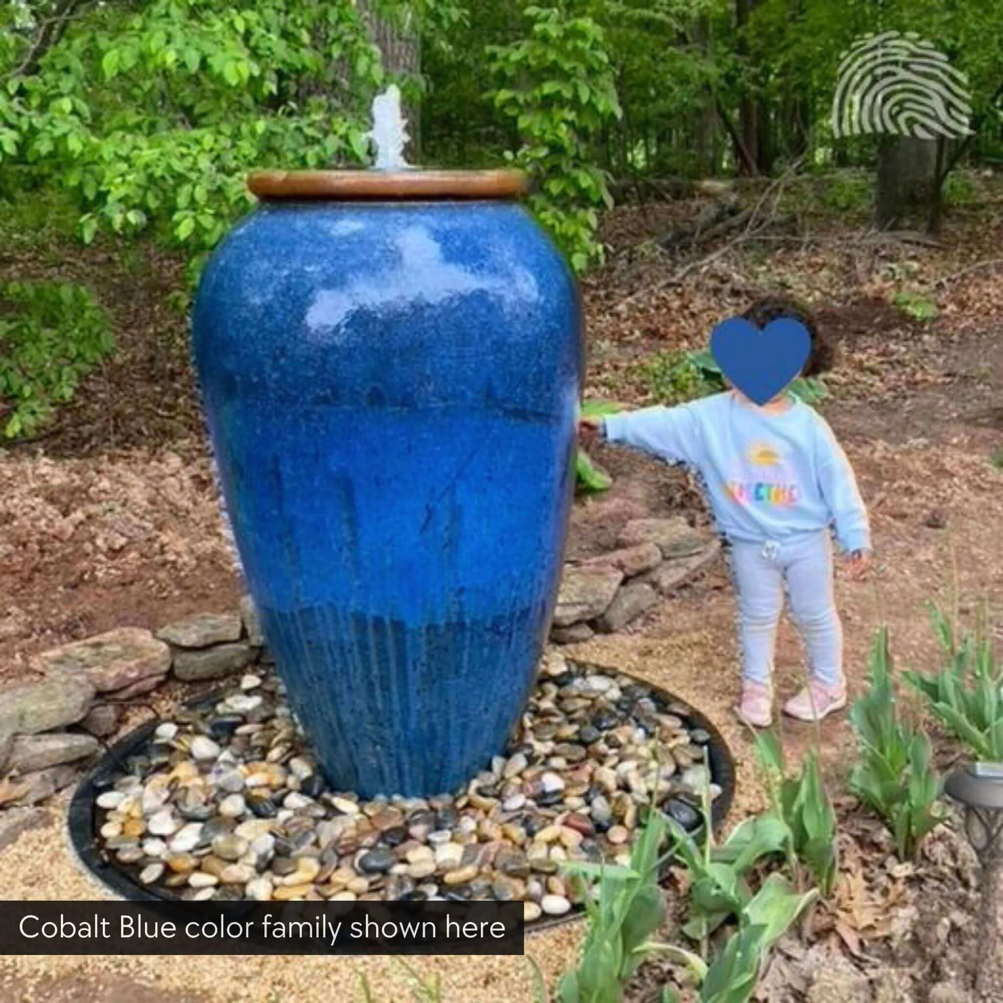 Triple Tuscany Vase "Red/Multi" Water Fountain - Complete Kit - Blue Thumb