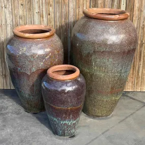 Triple Tuscany Vase "Red/Multi" Water Fountain - Complete Kit - Blue Thumb