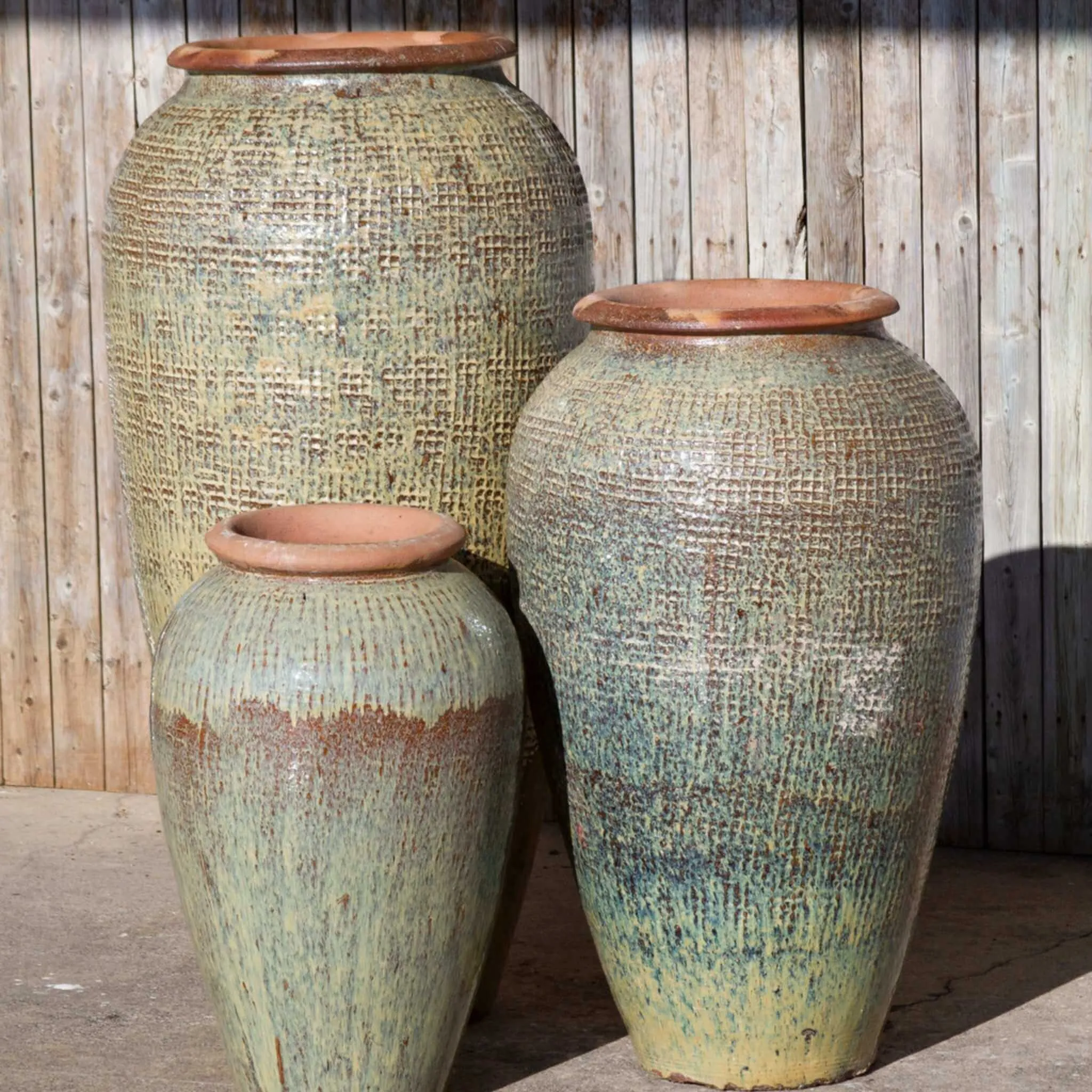 Triple Tuscany Vase "Sand Dune" Water Fountain - Complete Kit - Blue Thumb