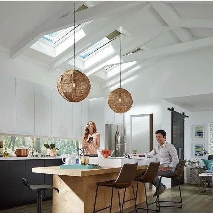 VELUX GGU SK08 006730 Triple Glazed High Energy Efficiency White Polyurethane INTEGRA® SOLAR Window (114 x 140 cm)