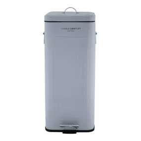 Wensum 30L Steel Square Retro Kitchen Pedal Waste Bin - Grey