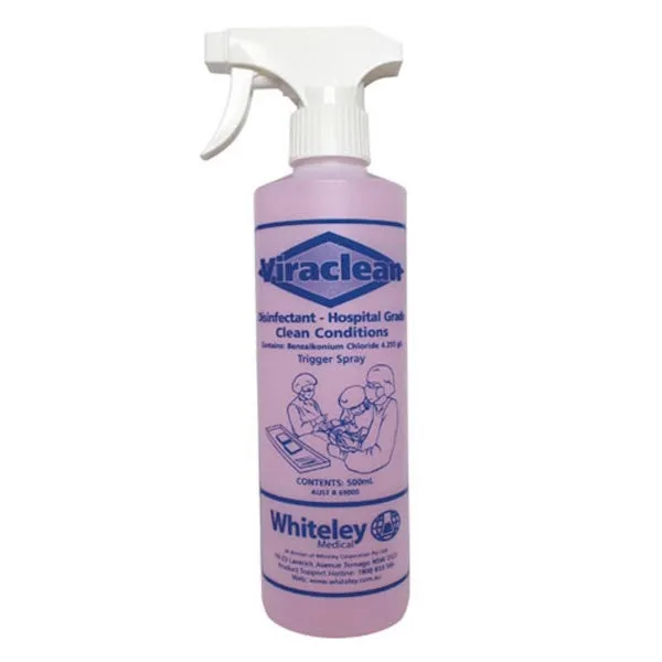 Whiteley Viraclean 500ml Disinfectant Hospital Grade Each