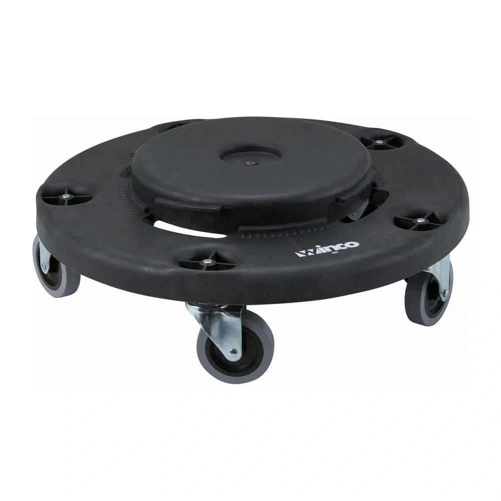 Winco DLR-18 Round Trash Can Dolly, 18"