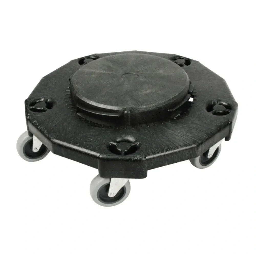 Winco DLR-2 18" Round Trash Can Dolly, Extra Heavy-duty
