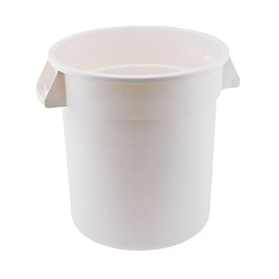 Winco FCW-10 Heavy Duty White Polyethylene 10 Gallon Food Storage Container | Denson CFE