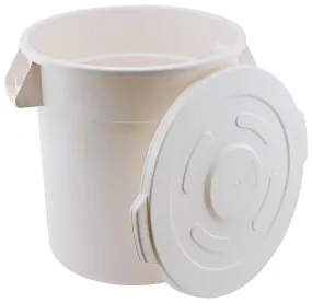 Winco FCW-32L White Polyethylene Lid for 32 Gallon Trash Can NSF Certified | Denson CFE