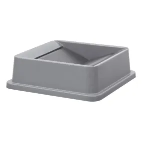 Winco PTCSL-35G Gray Swing Top Square Lid for PTCS-35G Trash Can