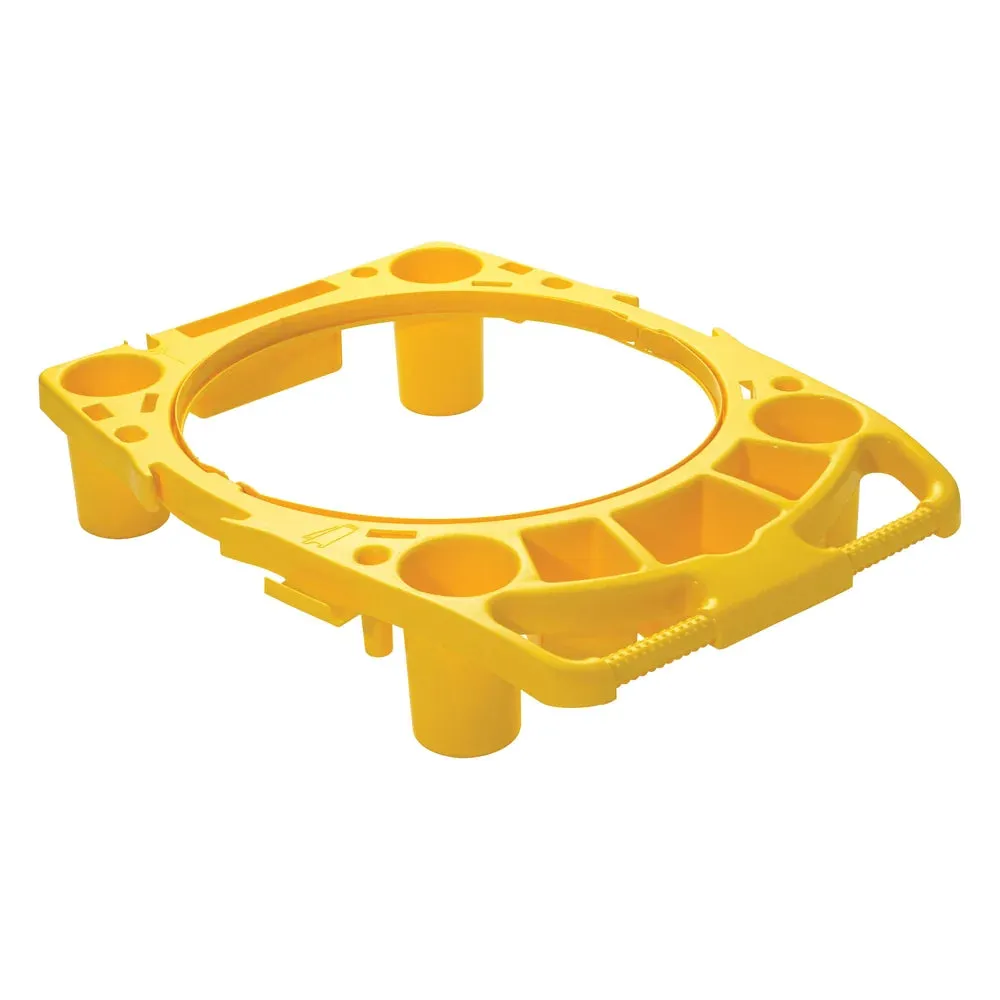 Winco TCD-44Y Yellow Container Caddy for 44-Gallon Trash Can