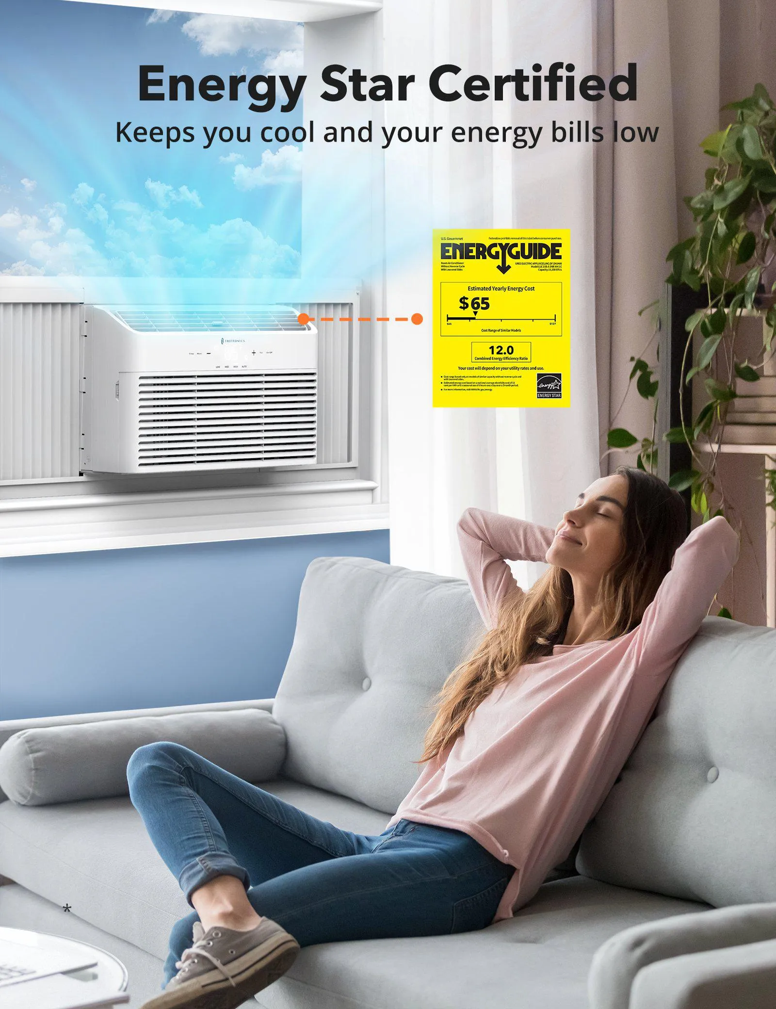 Window Air Conditioner 003 8000 BTU, Energy Star Extreme Quiet Window AC Unit