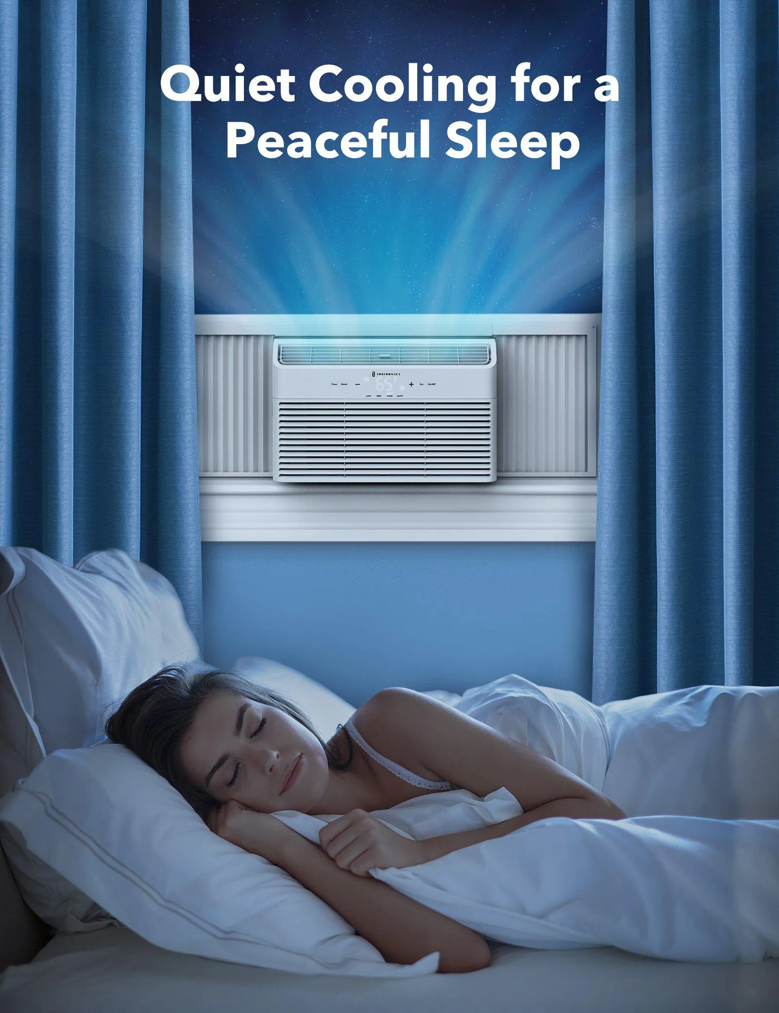 Window Air Conditioner 003 8000 BTU, Energy Star Extreme Quiet Window AC Unit